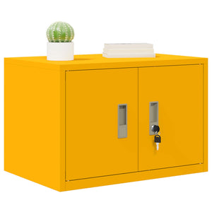 Senfgelber Stahlschrank, 60x40x40 cm