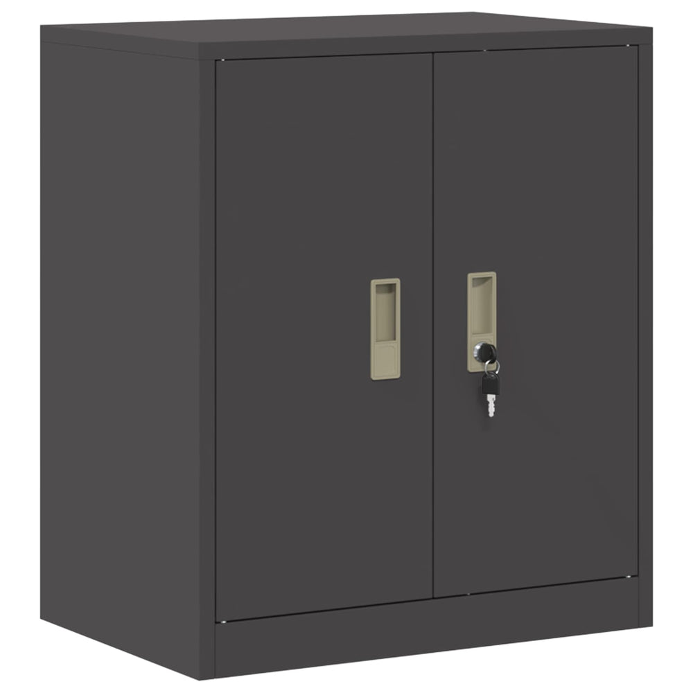 Schwarzer Stahlschrank, 60x40x70 cm