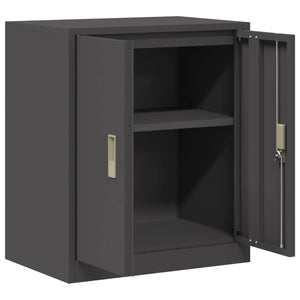 Schwarzer Stahlschrank, 60x40x70 cm