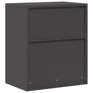 Schwarzer Stahlschrank, 60x40x70 cm