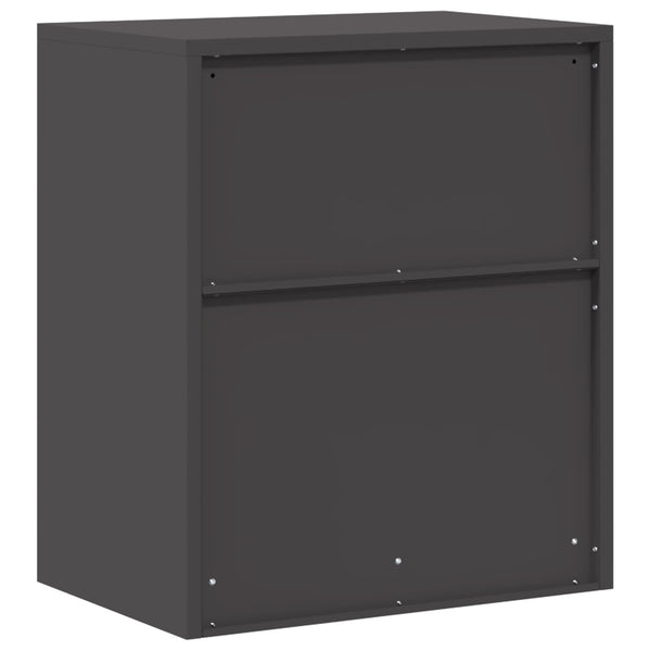 Schwarzer Stahlschrank, 60x40x70 cm