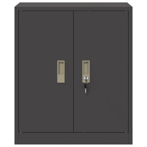 Schwarzer Stahlschrank, 60x40x70 cm