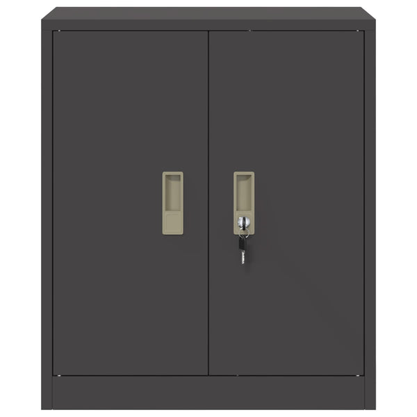 Schwarzer Stahlschrank, 60x40x70 cm