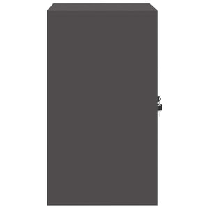 Schwarzer Stahlschrank, 60x40x70 cm