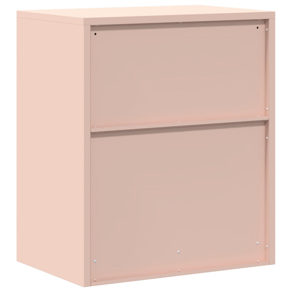 Rosa Aktenschrank, Stahl, 60x40x70 cm
