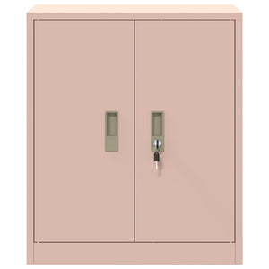 Rosa Aktenschrank, Stahl, 60x40x70 cm