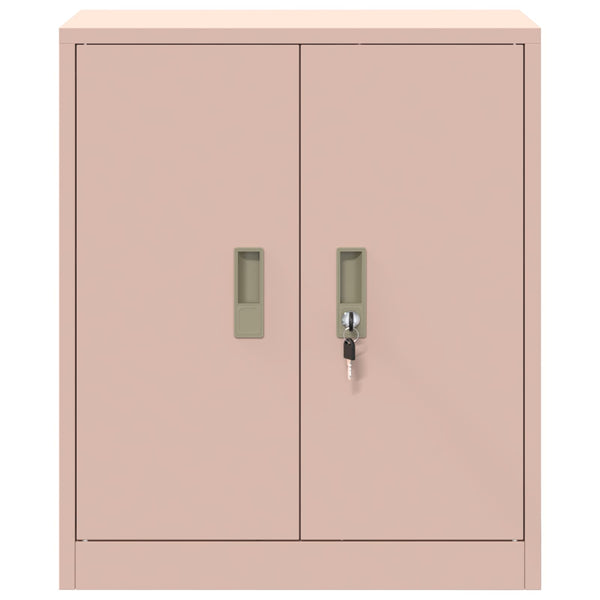 Rosa Aktenschrank, Stahl, 60x40x70 cm