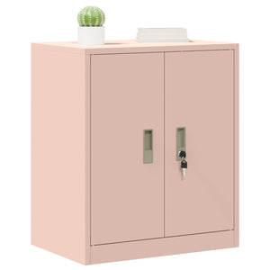 Rosa Aktenschrank, Stahl, 60x40x70 cm