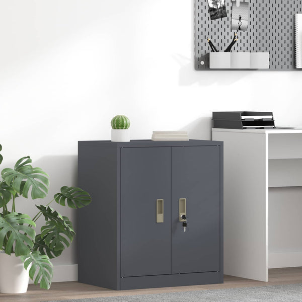 vidaXL Armoire de rangement anthracite 60 x 40 x 70 cm Acier