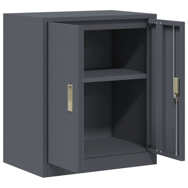 vidaXL Armoire de rangement anthracite 60 x 40 x 70 cm Acier