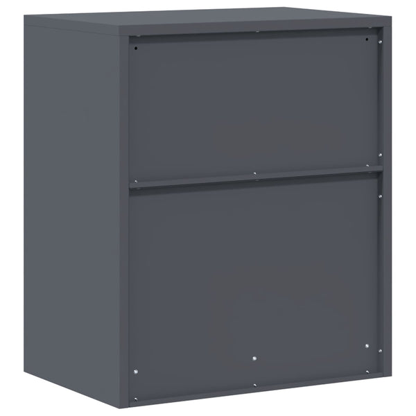vidaXL Armoire de rangement anthracite 60 x 40 x 70 cm Acier