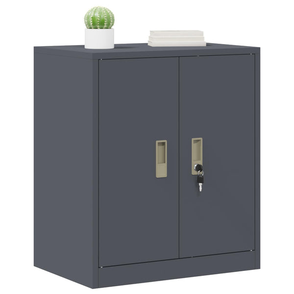 vidaXL Armoire de rangement anthracite 60 x 40 x 70 cm Acier