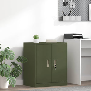 Aktenschrank Olive Grün Stahl 60x40x70cm