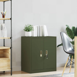 Aktenschrank Olive Grün Stahl 60x40x70cm
