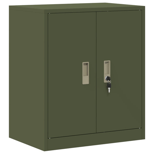 Aktenschrank Olive Grün Stahl 60x40x70cm