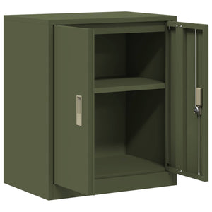 Aktenschrank Olive Grün Stahl 60x40x70cm