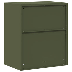 Aktenschrank Olive Grün Stahl 60x40x70cm
