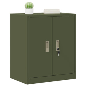 Aktenschrank Olive Grün Stahl 60x40x70cm