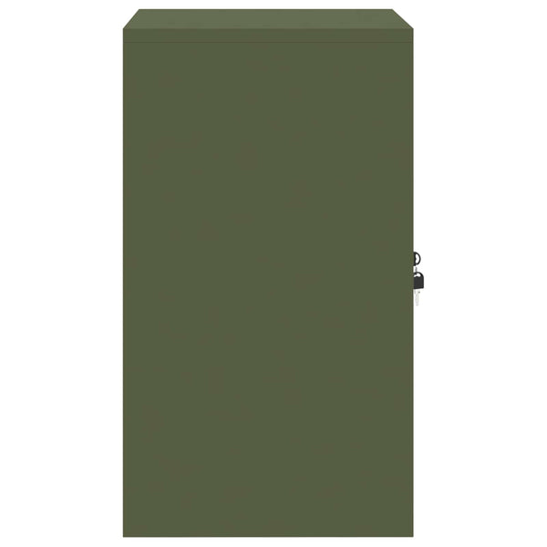 Aktenschrank Olive Grün Stahl 60x40x70cm