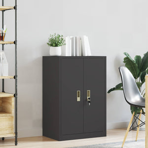 Stahl Aufbewahrungsschrank Schwarz 60x40x90cm