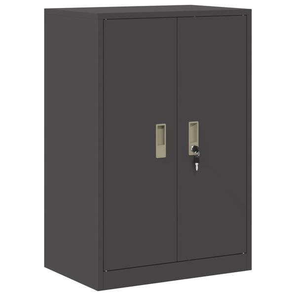 Stahl Aufbewahrungsschrank Schwarz 60x40x90cm
