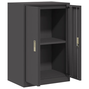 Stahl Aufbewahrungsschrank Schwarz 60x40x90cm