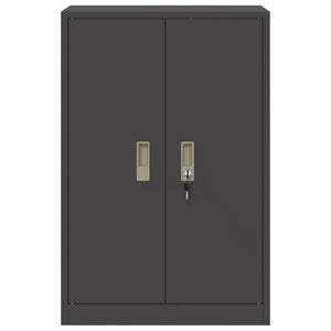 Stahl Aufbewahrungsschrank Schwarz 60x40x90cm