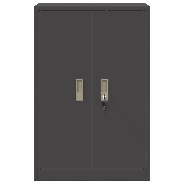 Stahl Aufbewahrungsschrank Schwarz 60x40x90cm