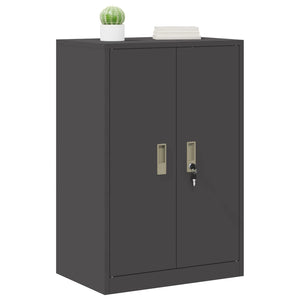 Stahl Aufbewahrungsschrank Schwarz 60x40x90cm