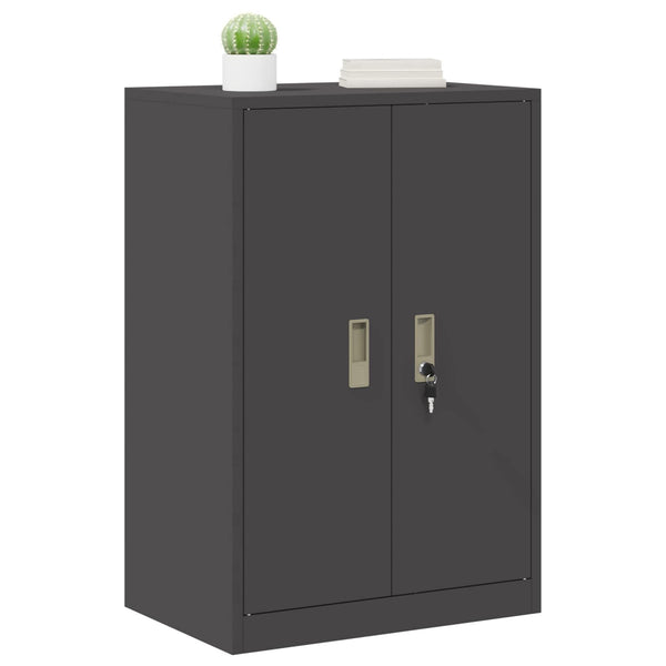 Stahl Aufbewahrungsschrank Schwarz 60x40x90cm