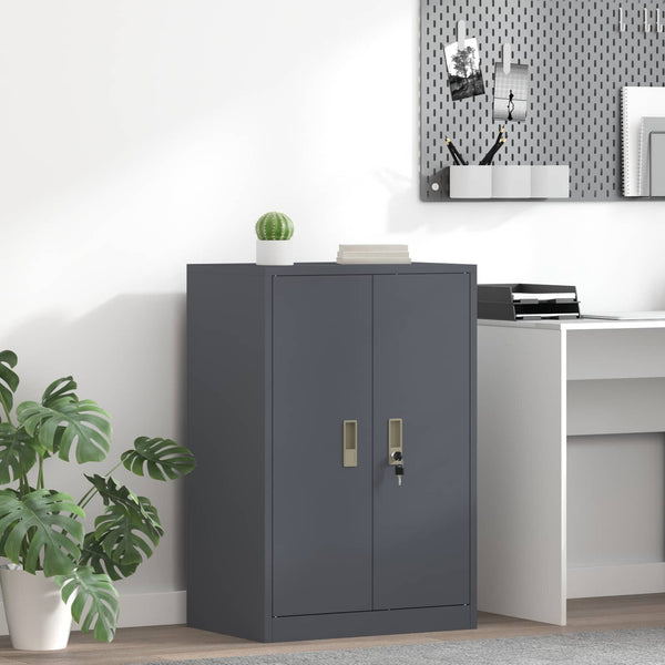 vidaXL Armoire de rangement anthracite 60 x 40 x 90 cm acier