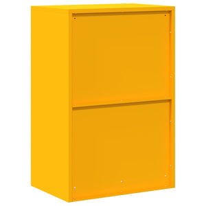 Senfgelber Stahlschrank, 60x40x90cm