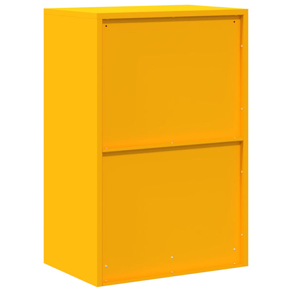 Senfgelber Stahlschrank, 60x40x90cm