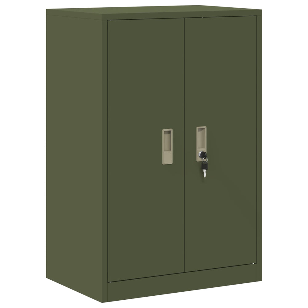 Aktenschrank Olive Grün Stahl 60x40x90cm