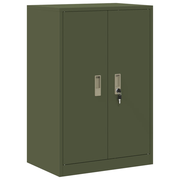 Aktenschrank Olive Grün Stahl 60x40x90cm