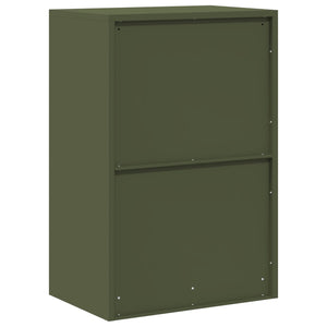 Aktenschrank Olive Grün Stahl 60x40x90cm