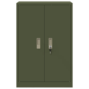Aktenschrank Olive Grün Stahl 60x40x90cm
