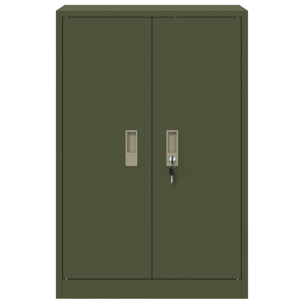 Aktenschrank Olive Grün Stahl 60x40x90cm