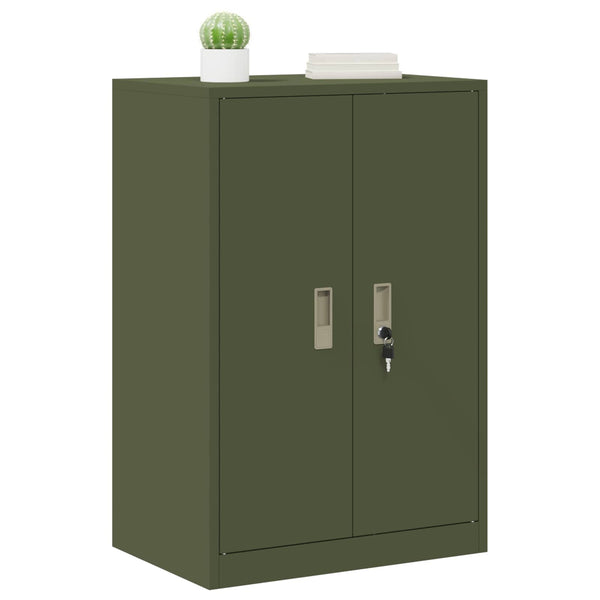 Aktenschrank Olive Grün Stahl 60x40x90cm