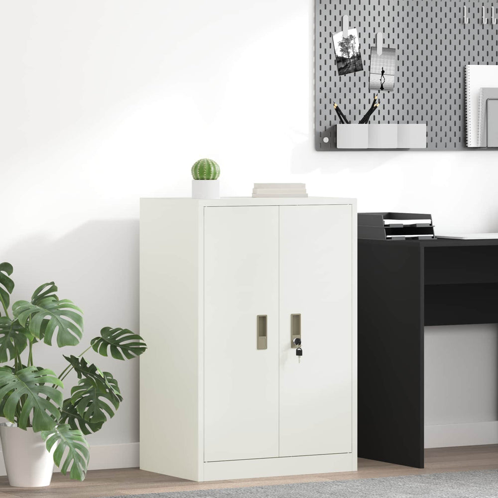 Weißer Stahlschrank, 60x40x90 cm