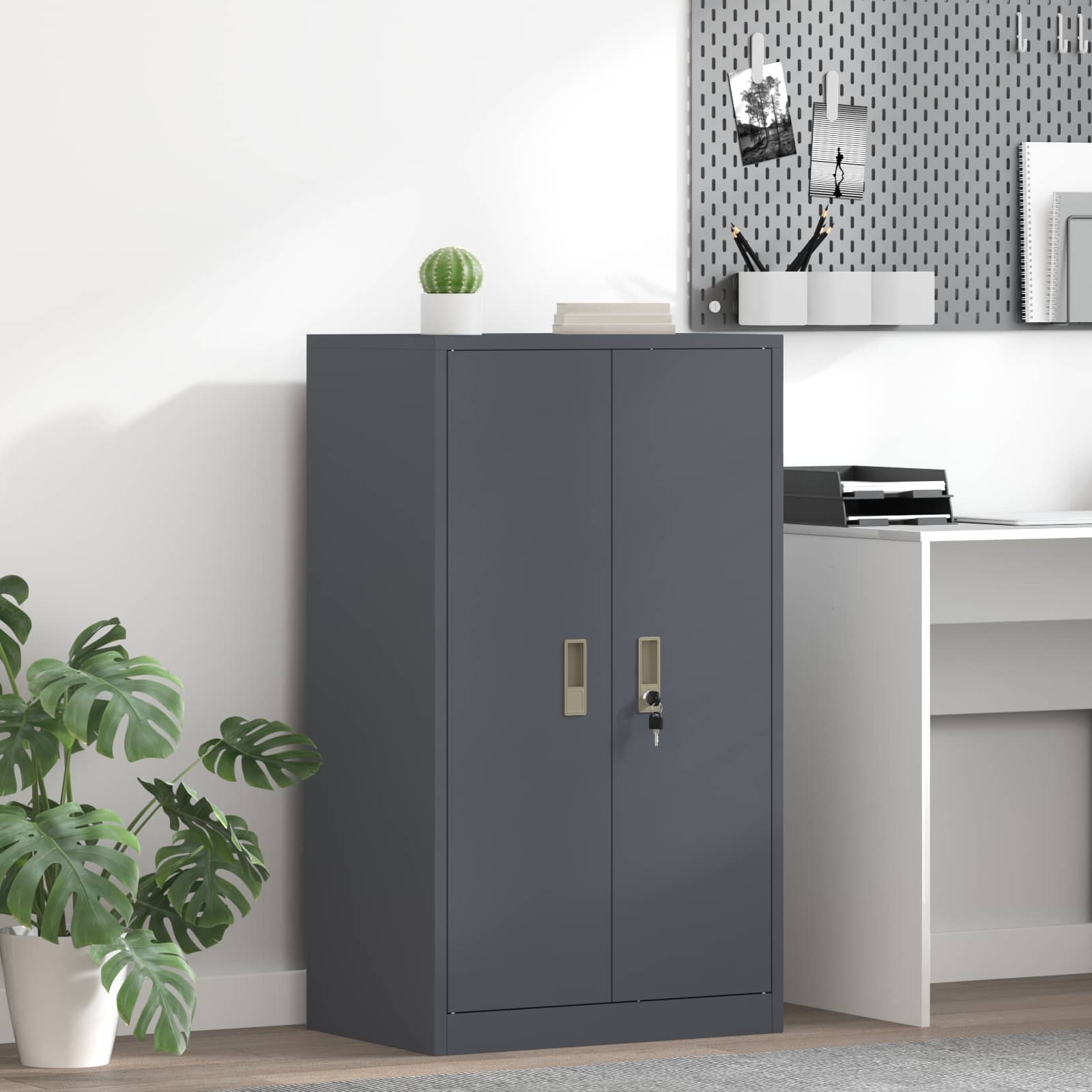 Aktenschrank Anthrazit Stahl 60x40x105cm