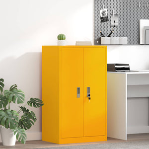 Senfgelber Aktenschrank Stahl 60x40x105cm