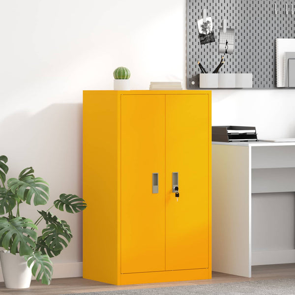 Senfgelber Aktenschrank Stahl 60x40x105cm