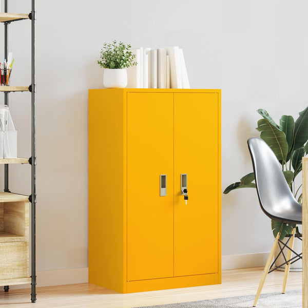 Senfgelber Aktenschrank Stahl 60x40x105cm