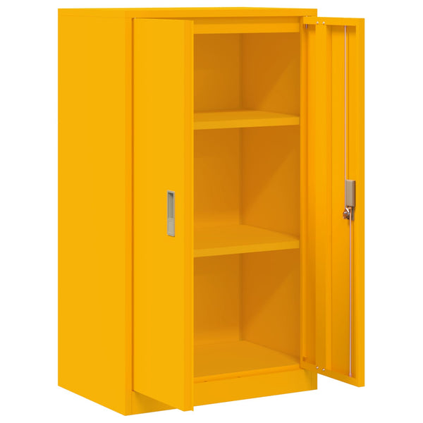 Senfgelber Aktenschrank Stahl 60x40x105cm
