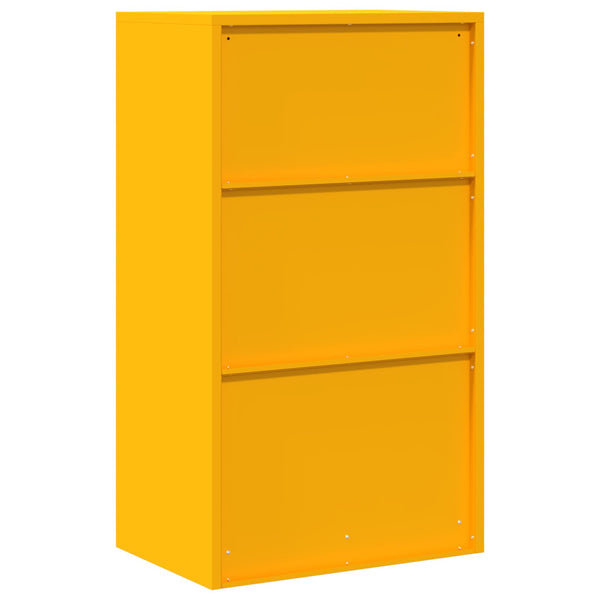 Senfgelber Aktenschrank Stahl 60x40x105cm