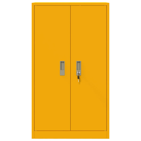 Senfgelber Aktenschrank Stahl 60x40x105cm