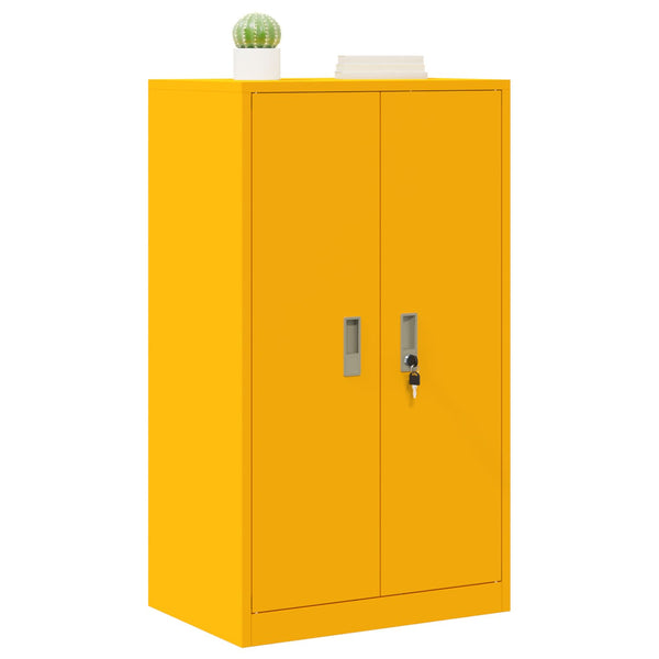 Senfgelber Aktenschrank Stahl 60x40x105cm