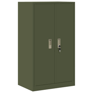 Aktenschrank Olive Grün Stahl 60x40x105 cm