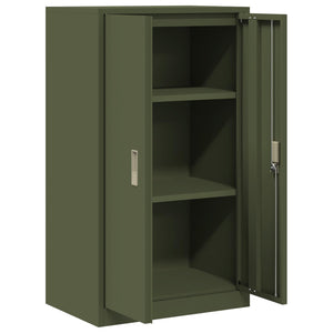Aktenschrank Olive Grün Stahl 60x40x105 cm